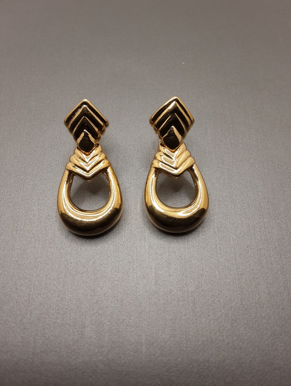Vintage Givenchy Door Knocker Clip-on Earrings - EUC
